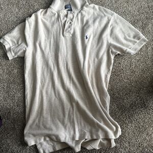 Vintage Polo Ralph Lauren Shirt Mens Small Khaki Brown Short Sleeve Knit Casual